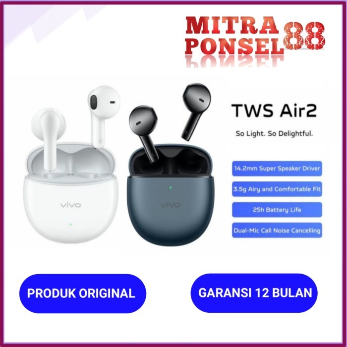 VIVO TWS AIR2 EARPHONE BLUETOOTH VIVO TWS AIR 2 GARANSI RESMI VIVO