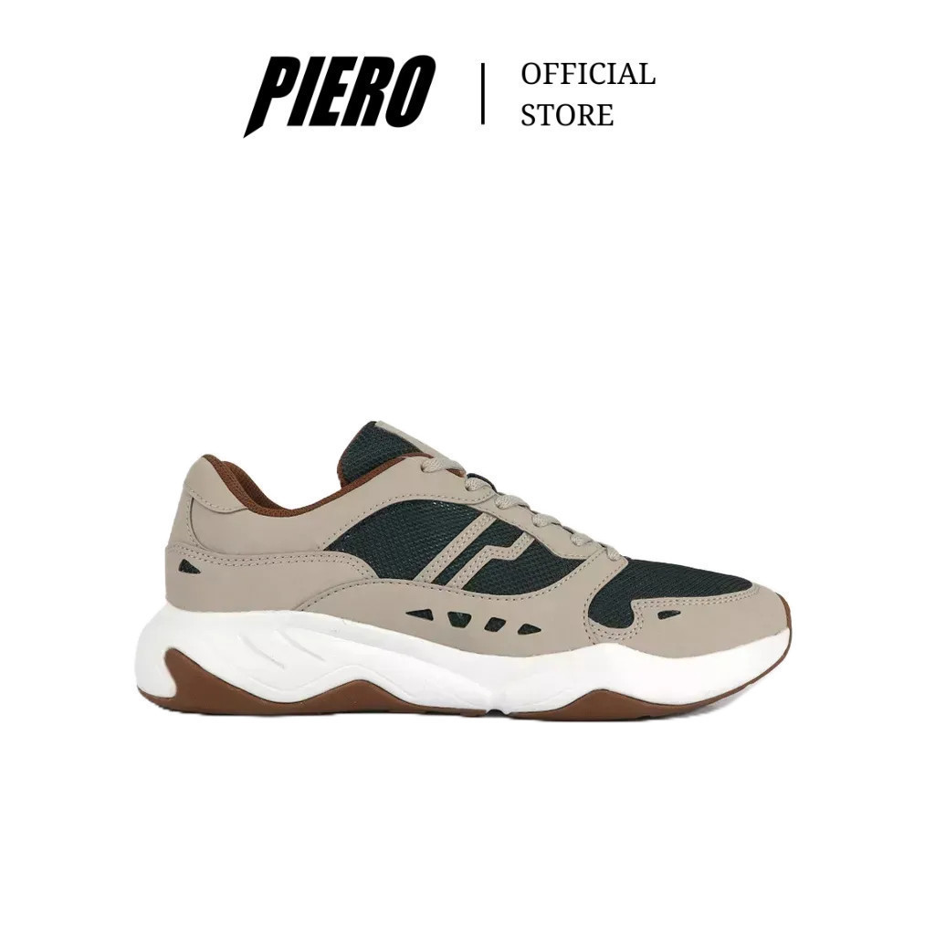 PIERO SEPATU SNEAKERS PRIA ERGO STREET SAND WHITE P21001