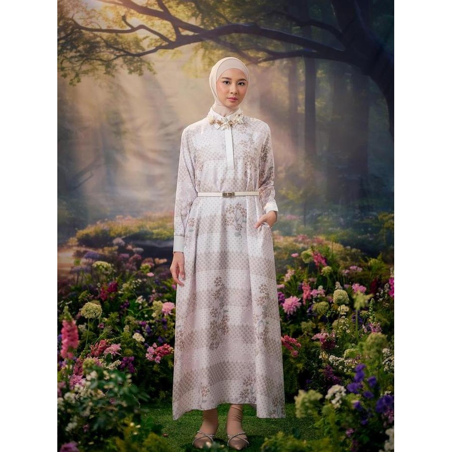 Zm Zaskia Mecca - Widari Gamis Dress Muslim Motif Nyaman - Romansa Khatulistiwa - Edisi Widuri Origi