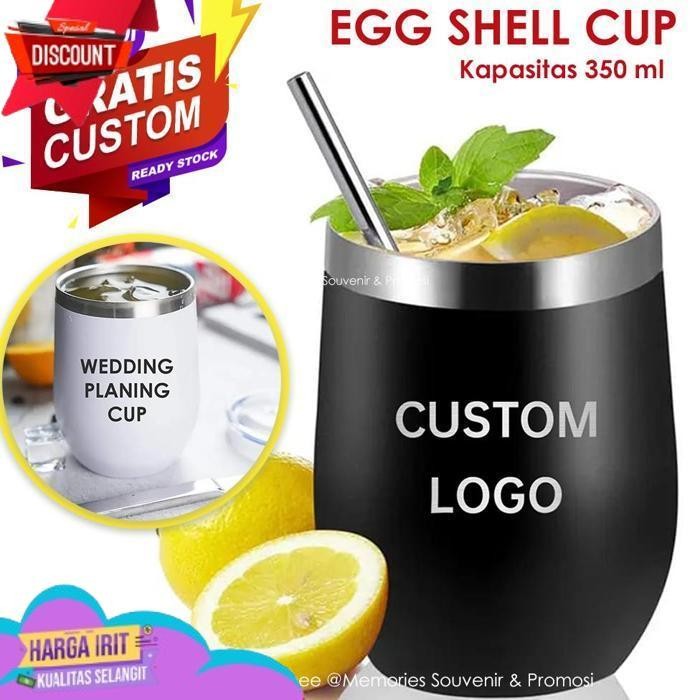 TERBAIK MUG COFFEE MUG TEA STAINLEES GRATIS CETAK NAMA | GELAS TELUR FREE UKIR NAMA| CUSTOM GELAS TE