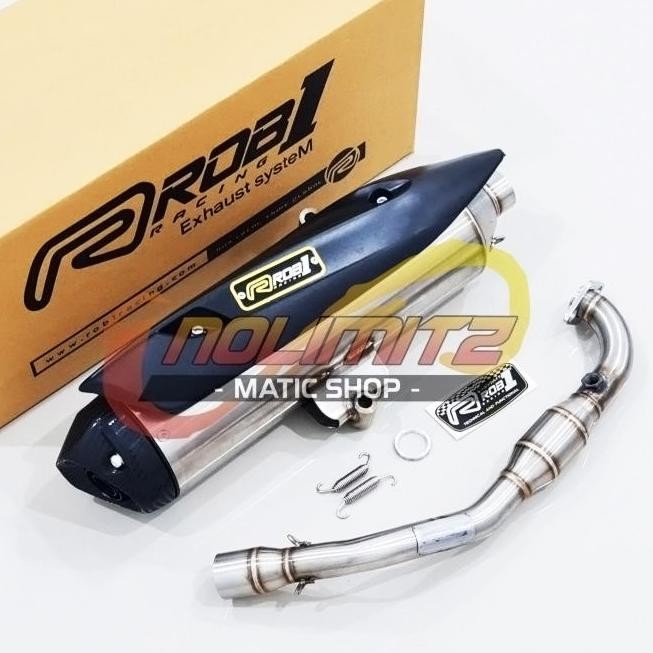 Ori - Knalpot Standar Racing ROB1 RCB1 Power Boom Honda PCX 160