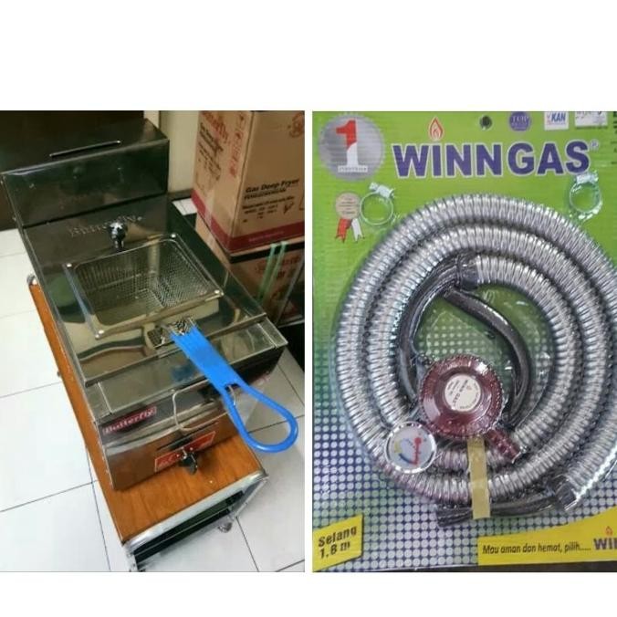 

READY PENGGORENGAN AYAM BUTTERFLY STAINLESS PAKET SELANG GAS REGULATOR