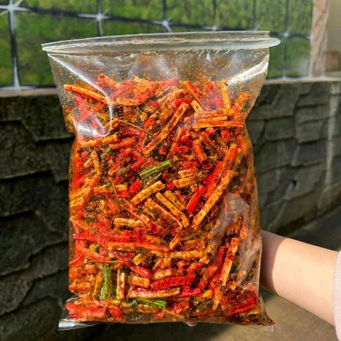 

EKSLUSIF SEBLAK KRUPUK JAAT AS BETON EXTRA PEDAS DAUN JERUK SNACK GURIH Camilan Food snack murah