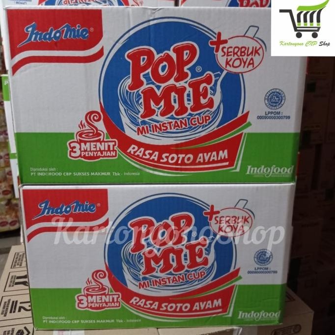 

READY POPMI POPMIE POP MIE MI INSTANT GELAS RASA SOTO AYAM PER DUS ISI 24PCS