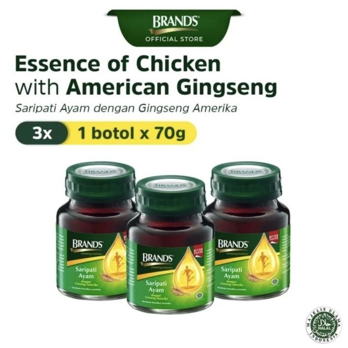 

READY BRAND'S PAKET HEMAT SARIPATI AYAM GINSENG AMERIKA 70 GR ( 3 BOTOL )