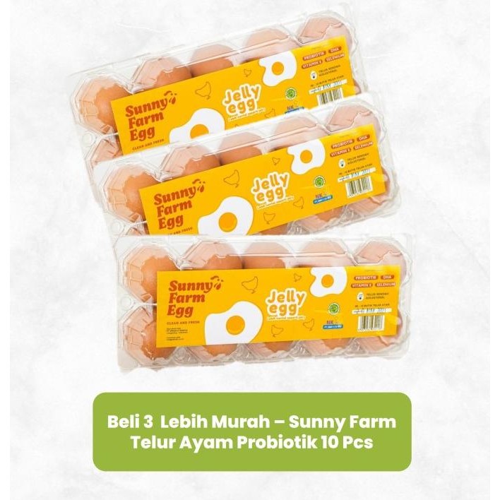 

READY BUNDLE - 3 X SUNNY FARM TELUR AYAM PROBIOTIK 10 PCS