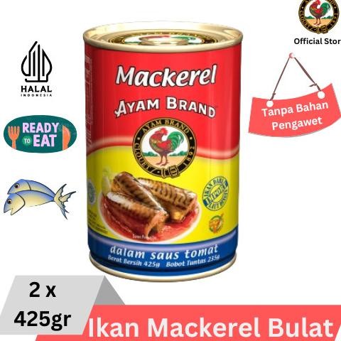 

READY IKAN MACKEREL KALENG SAUS TOMAT AYAM BRAND 2 PCS 425GR