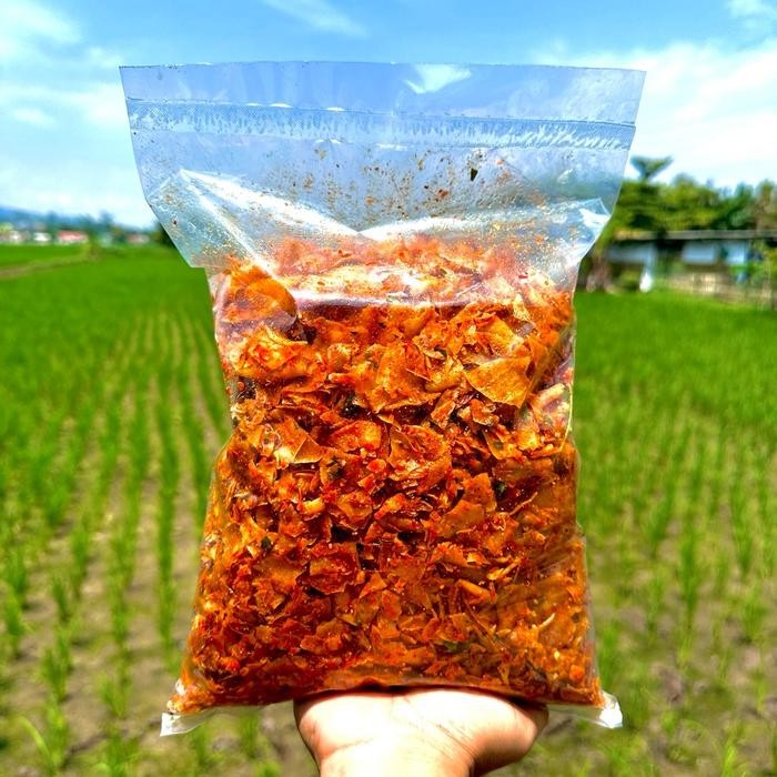 

TERBARU 1KG - Keripik Singkong Kriwil Pedas Daun jeruk (Keripik setan) Kerupuk Food Snack