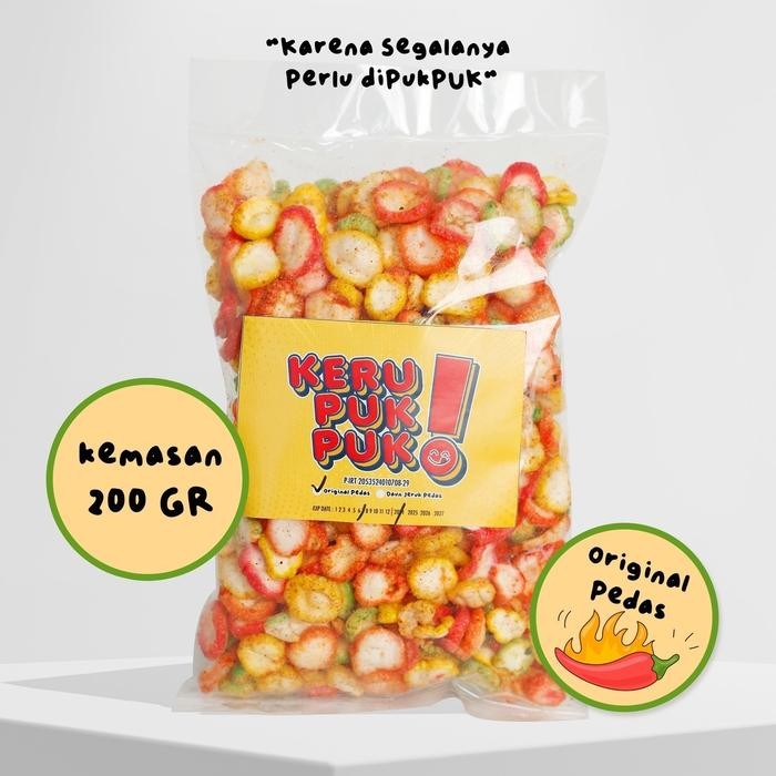 

TERBATAS Kerupukpuk.idn Snack Kerupuk Bawang Original Pedas Food