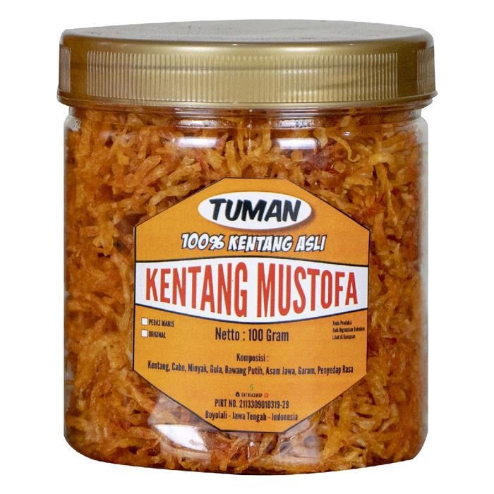 

BERGARANSI Kering Kentang Mustofa Tuman Renyah Kemasan Toples 600ml Camilan Food snacks Kering