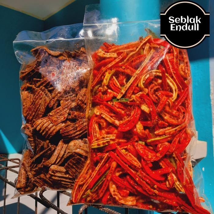 

TERBAIK {Bundle 2PCS Produk} Kerupuk jengkol pedas 500Gram + kerupuk beton/jaat jadul 500gram pedas