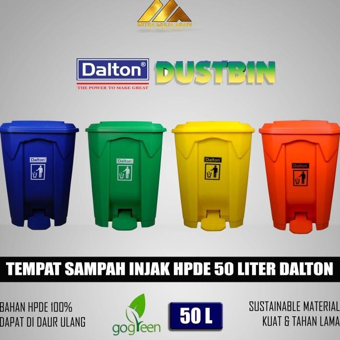 TERMURAH - Tempat Sampah Injak 50 Liter Dalton HPDE / DUSTBIN / Bak Sampah Dalton