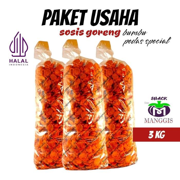 SALE PAKET USAHA SOSIS GORENG PEDAS SPECIAL 3 KG I Manggisraya Makanan