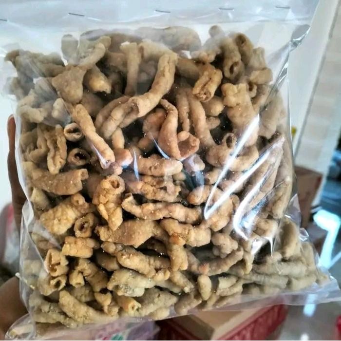 

BERGARANSI Usus Crispy Pedas Daun Jeruk 500gram Seblak Kripik Usus Pedas manis Original Balado Manis