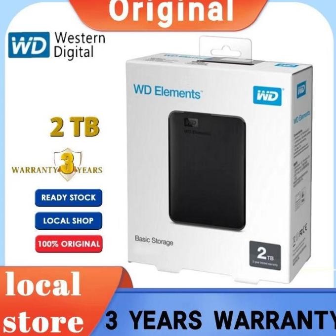 CO WD Hardisk External HDD USB hardisk eksternal 3.0 1TB / 2TB hard disk