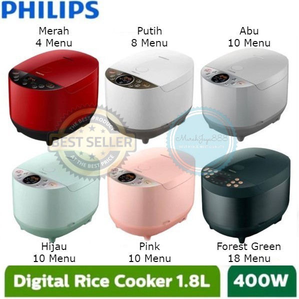 Philips Rice Cooker Hd4515 Digital 1.8L Penanak Nasi Hd4515