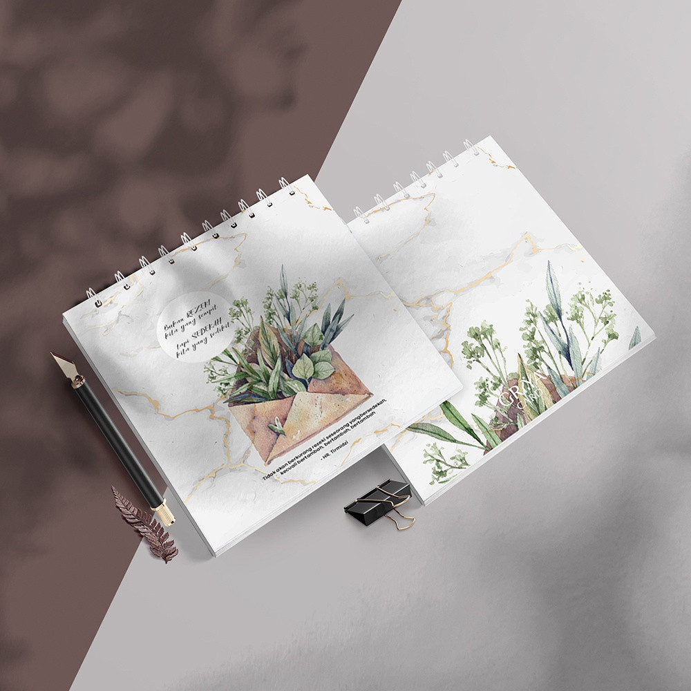 

GRIYA BLANGKO Bloknote Spiral Mini Ukuran 11X10.5CM Notebook Polos