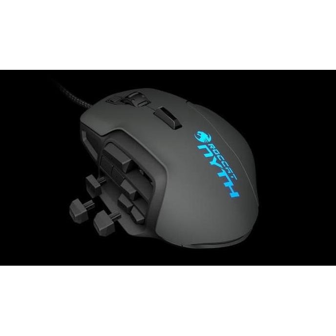 Roccat Nyth ROC-11-900 - Mouse Gaming Modular untuk MMO/MOBA/FPS, Hitam, 18 Tombol Mekanik