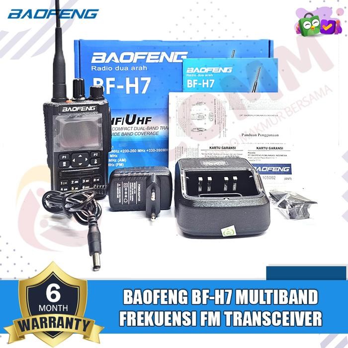 Bisa Gosend Baofeng Bf-H7 Bf H7 Multiband 7Watt Ht Baofeng H7 H-7 Multiband 7W Frekuensi Original