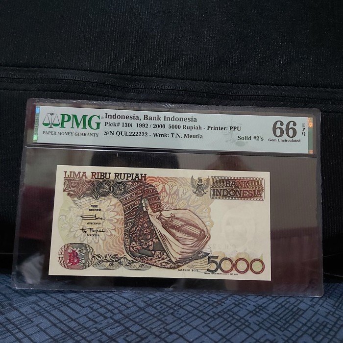 Bisa Grab Uang Kuno 5000 Sasando 1992 Solid 2 Pmg 66