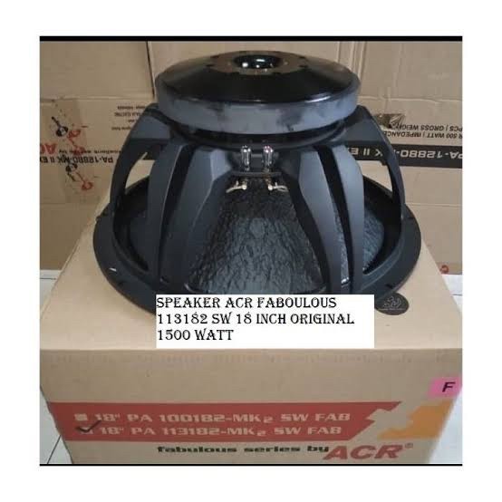 Speaker 18 Inch Acr Fabulous Pa 113182 Sw Original