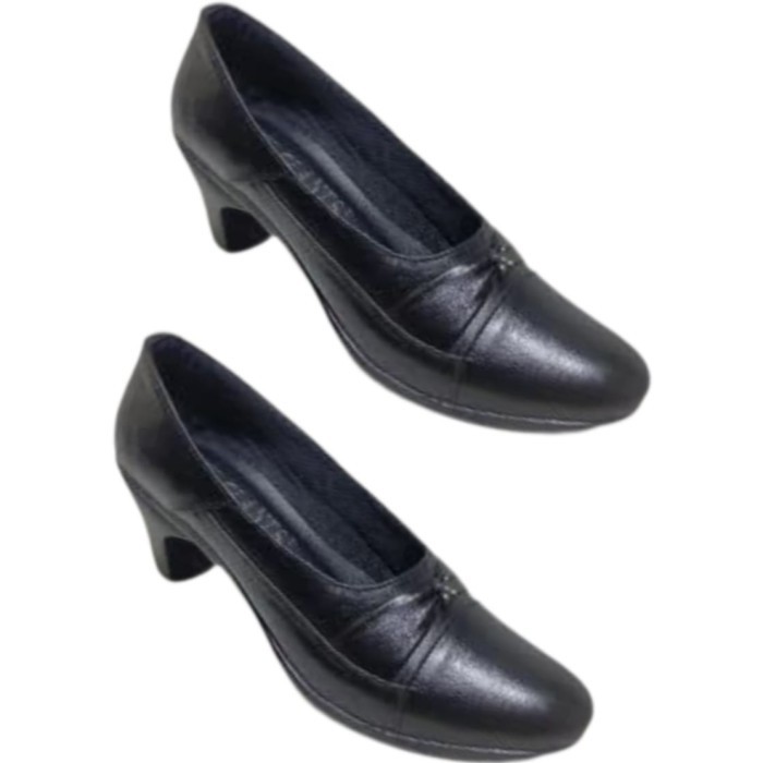 Sepatu Pantofel Wanita Sepatu Kerja Kantor Hak 7Cm Kulit Asli