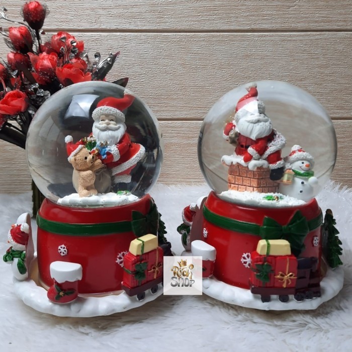 Snowball Lampu Natal Kotak Musik Bola salju Christmas