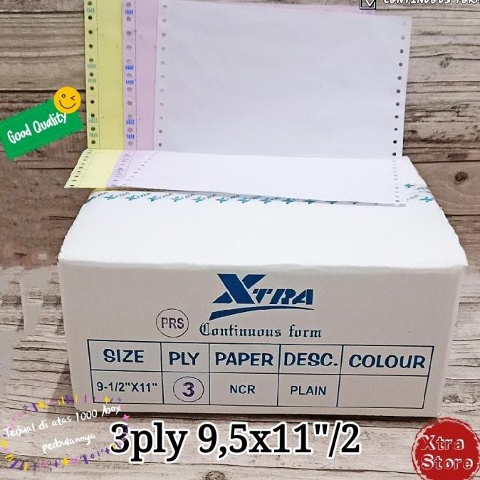 

Kertas 3Ply Continous Form 9.5X11"/2 500Set
