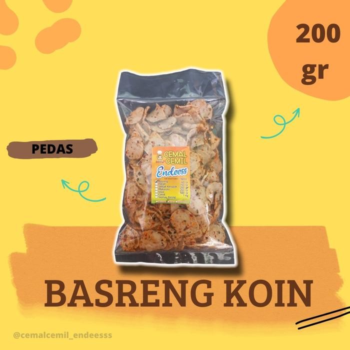 

EKSLUSIF BASRENG KOIN ENDEESS 200GR Pedas Food snack murah