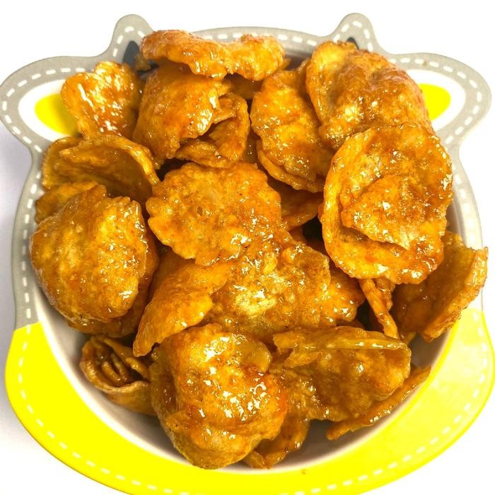 

BERKUALITAS Cemilan Snacks Emping Koin Pedas Manis Tipis Renyah Empuk Pak 1 Kilogram Food