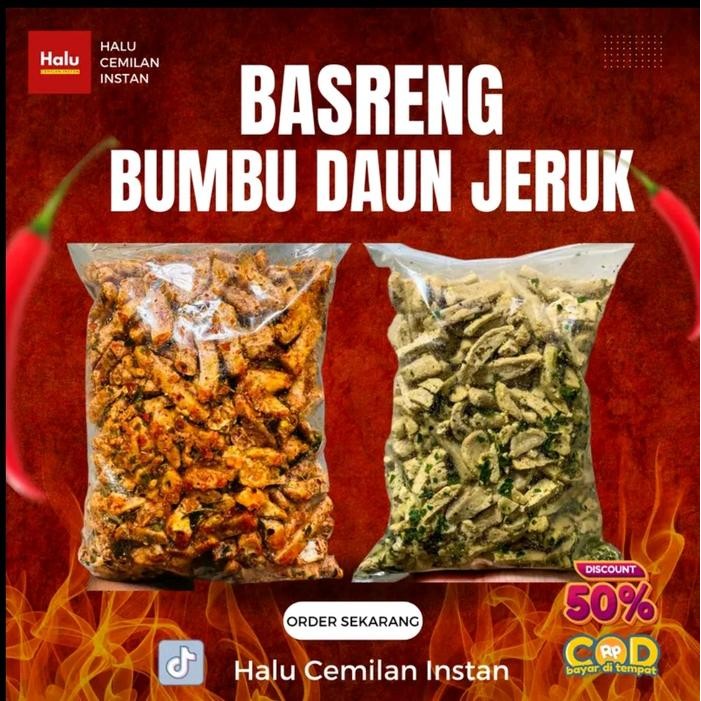 

CUCI GUDANG 1kg - Basreng campur (pedas 500 gr dan Original 500gr ) / makanan instan spices