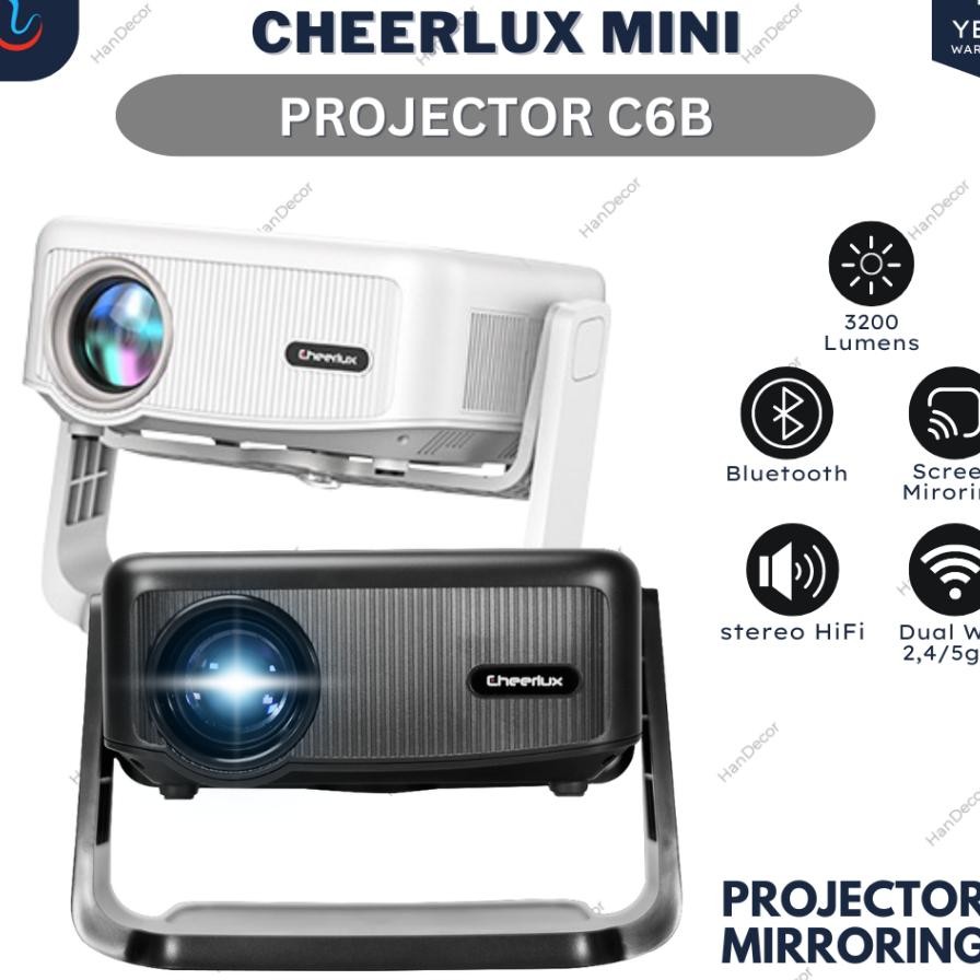 Proyetor Cheerlu C6B Android Wifi Upport Creen Ing 3200 Lumen 10P Proyetor Cheerlu Wifi Projector Ch