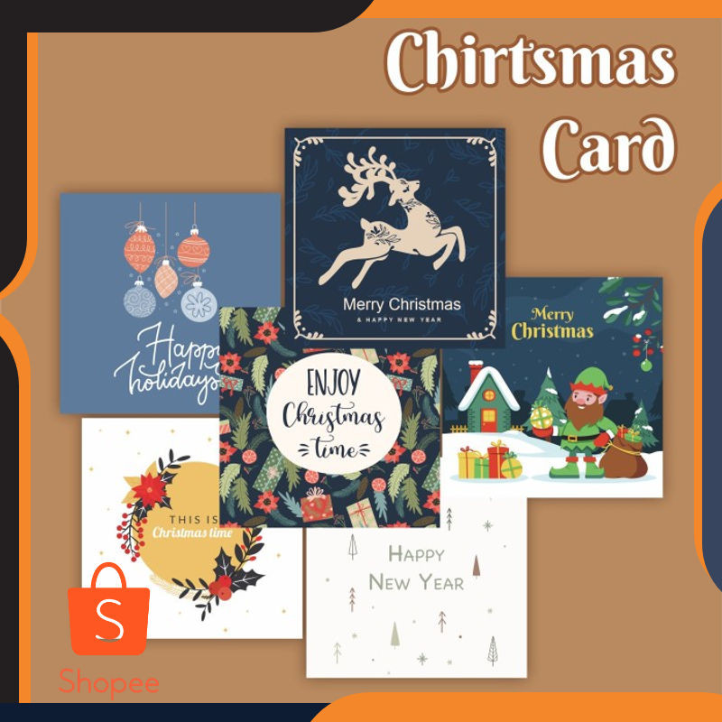 

Murah 15 PCS Christmas Card Xmas Greeting Card Kartu Ucapan Selamat Natal - 01 Elegan