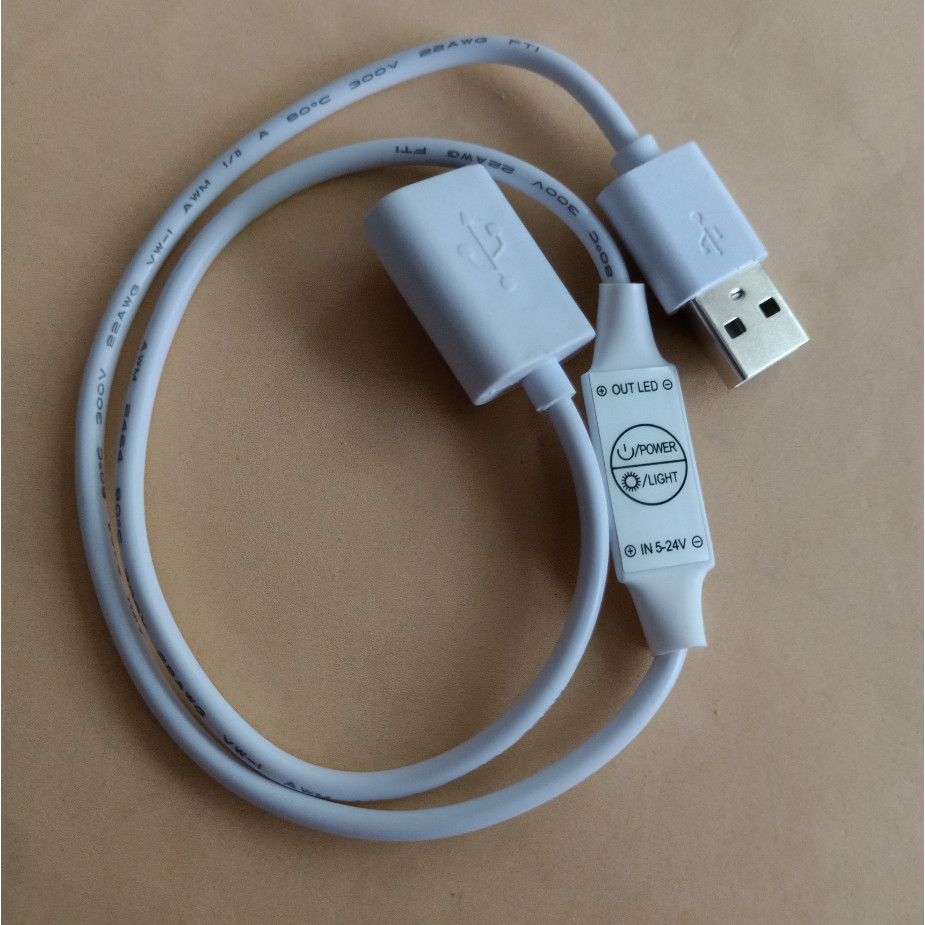 ATC Led dimmer USB line touch dimmer switch Mini ultra-thin USB lamp with brightness adjustment swit