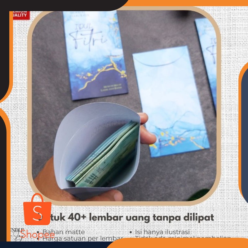 

Grosir Amplop Lebaran Premium Idul Fitri Amplop THR Angpau Satuan BLUE ARTSY Keren