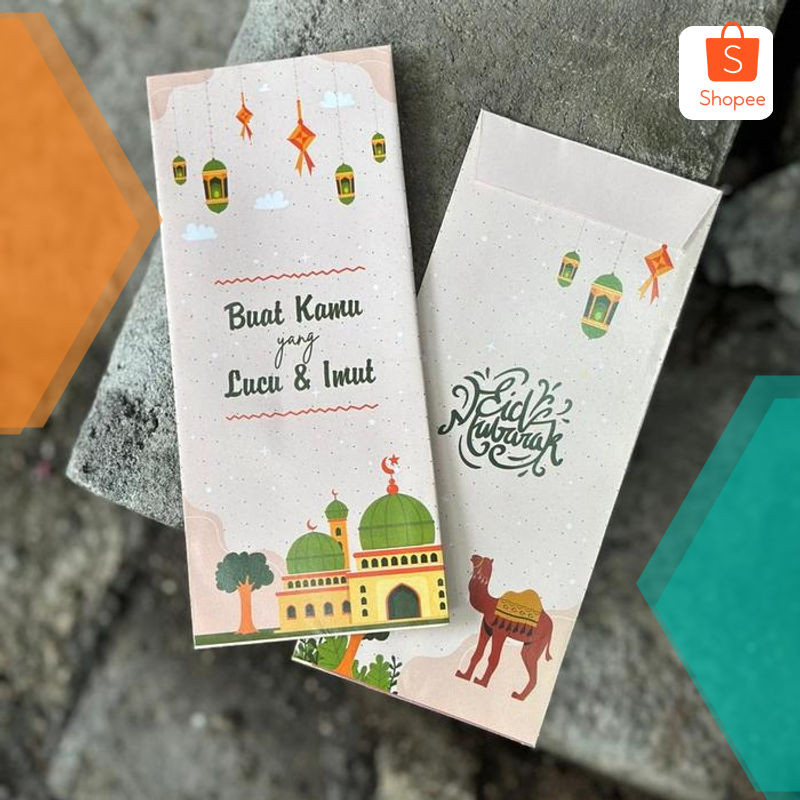 

Terlaris Angpau Lebaran Thr Hari raya Idul Fitri Kekinian Aesthetic Vintage Premium Paper Kertas Tebal Isi 10 pcs Murah Amplop - Besar-4 Elegan