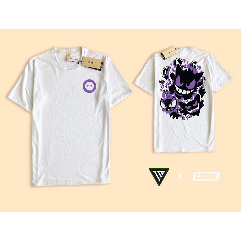 Kaos Tshirt Pokemon Ghost Type Gengar Haunter Gastly