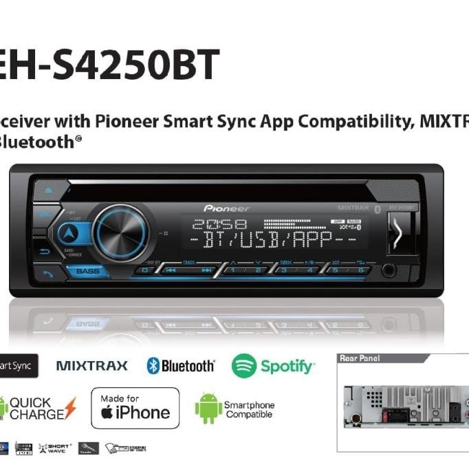 Spesial Pioneer Car Head Unit 1Din Bluetooth Deh4250Bt