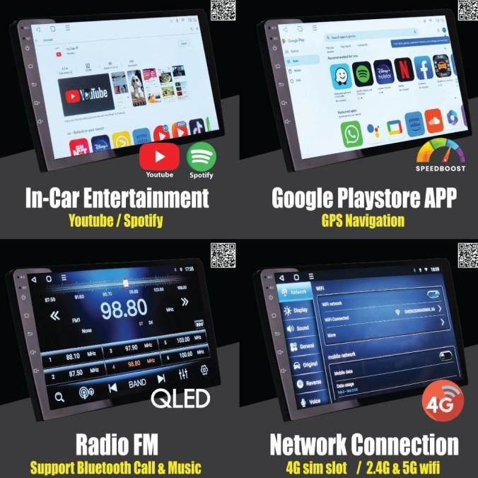 Terjangkau Paket Headunit Android 9 Inch + Frame + Soket Pnp Daihatsu Ayla 2013 - Silver Topway Ts18