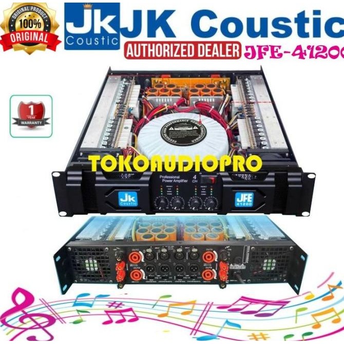 Jk Audio Jfe41200 4-Channel Power Amplifier Original New Stok
