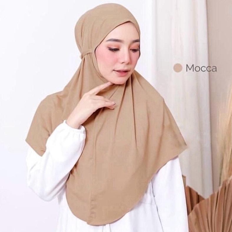 Terbaru.>> Hijab Bergo Tali Size M Jersey Premium/ Jilbab Instan Jersey Tali Belakang/ Bergo Instan 