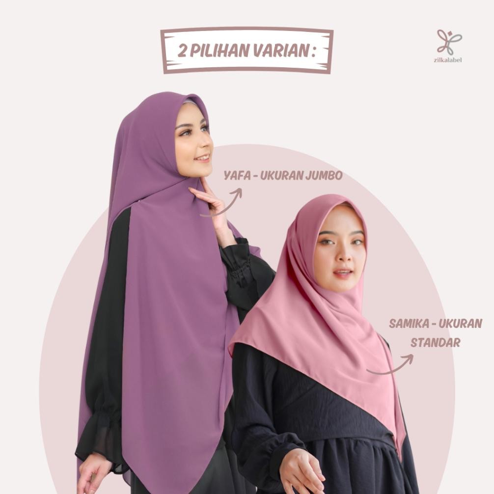 (New)>> Zipper Instant Yafa & Samika / Hijab Instan Segiempat Resleting Premium / Jilbab Segitiga 2 