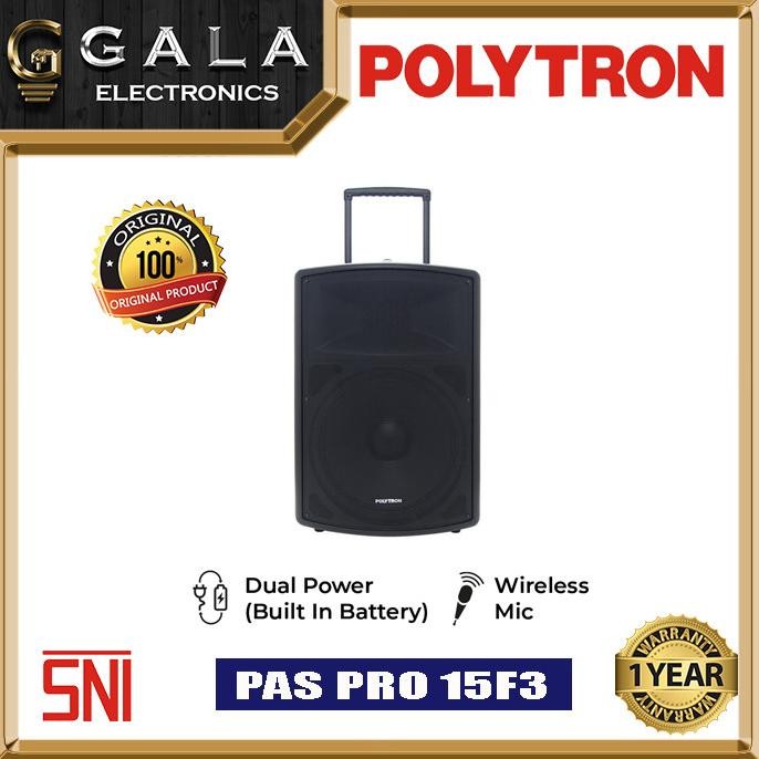 Speaker Trolley Polytron Pas Pro 15F3 Meeting Portable Active Aktif 15 New Stok