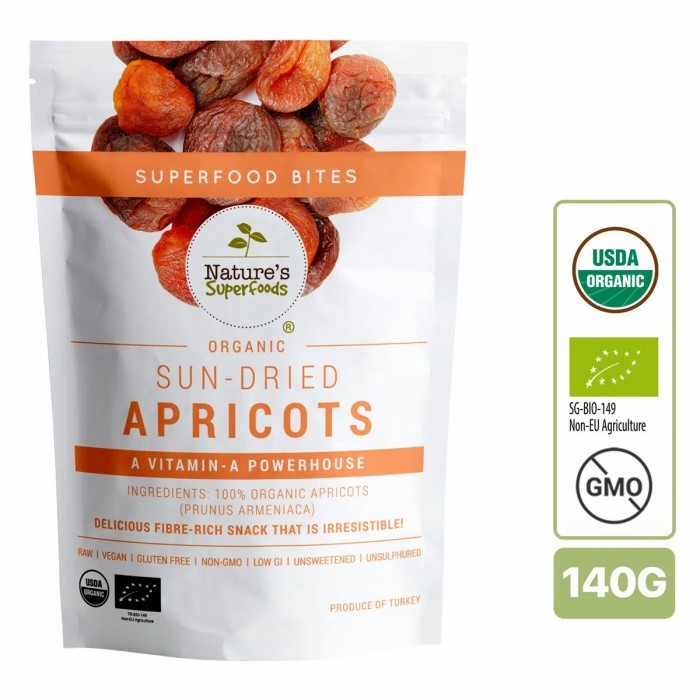 

Nature's Superfoods Organic Sun-Dried Apricots 140g