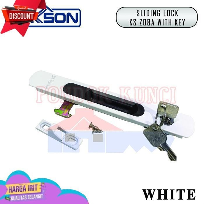 TERBAIK HANDLE TARIKAN KUNCI PINTU JENDELA SLIDING GESER DEKSON Z08A DENGAN ANAK KUNCI
