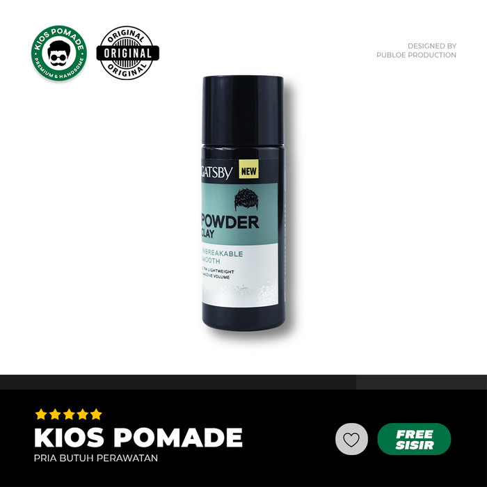 hair powder hairpowder gatsby powder clay unbreakable smooth matte [kualitas terbaik]