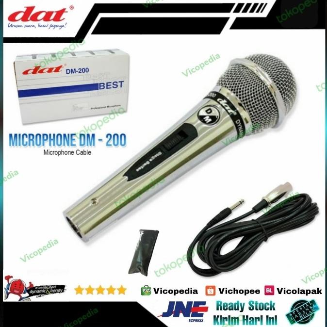 Terlaris Mic Microphone Kabel DAT DM200 Original Universal Karaoke Ceramah SALE