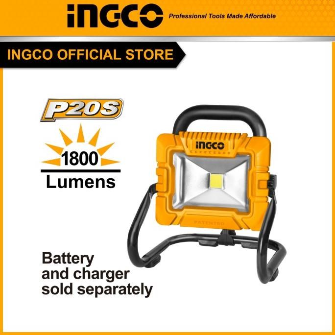 HOT PROMO LAMPU SOROT 20 WATT TEMBAK LED CORDLESS 20V WORK LAMP INGCO CWLI2025
