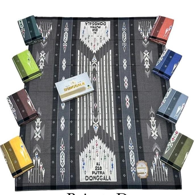 Sarung Donggala Bairut Motif Baru Katun TR Muslim Nyaman Rayon Santri Dewasa Salur Tenun - Pria, Gar