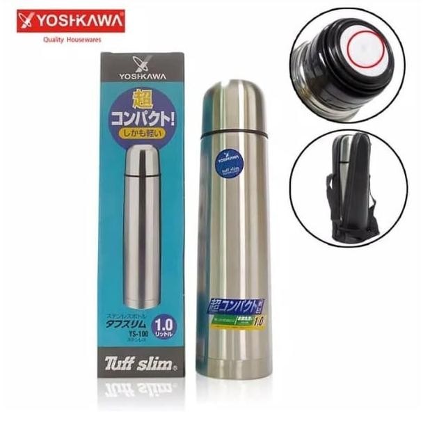 

Produk Baru!! YOSHIKAWA Termos Peluru 1000 ML 1000ML 1L Thermos SLIM YS-100 + TAS